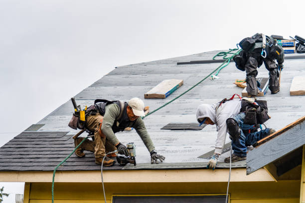 Professional Gutter Installation technician working in Dysart, IA
